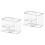 2Pièces Coffret Transparent Pour Cotons Protection Anti-Humidité 4