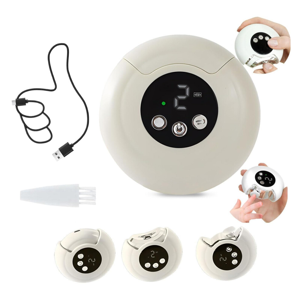 Light 3In1 Rechargeable Electric Nail Clipper With Led Automatic Trimmer And Dust Collector