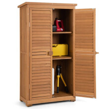 Casetta da giardino - HELLOSHOP26 - 87 x 42 x 160 cm - Legno di abete - 3 livelli - Resistente alle intemperie