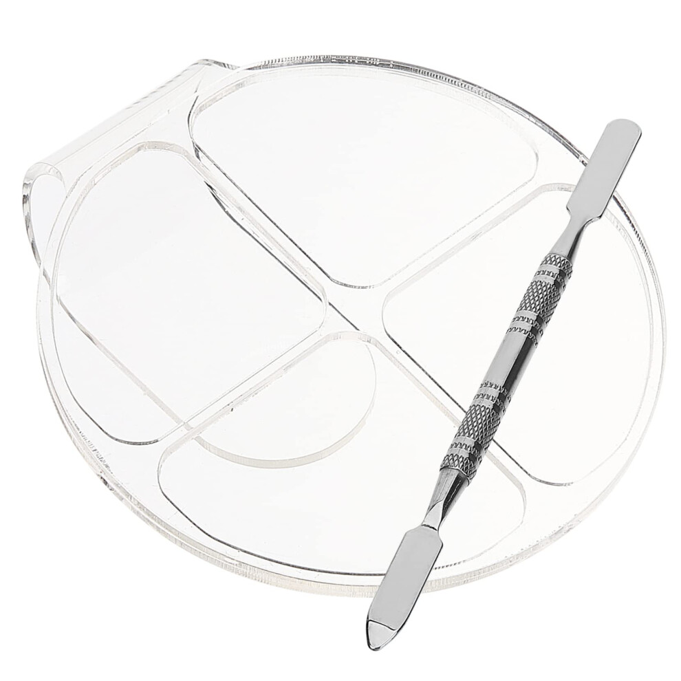 Acrylic Makeup Mixing Palette Set with Spatula for Foundation Lipstick Nail Art â Hygienic and Durable