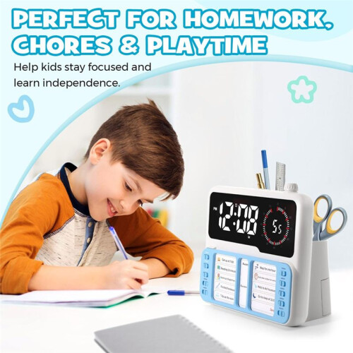 Visual Timer for Kids - Autism & ADHD  Management Tool with Digital Alarm,Task Chart Planning Board 2