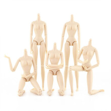 5 Peças 1/6 Corpo de Substituição Feminino Novo Corpo Móvel de 28 Articulações Múltiplas para Cabeça de Boneca DIY