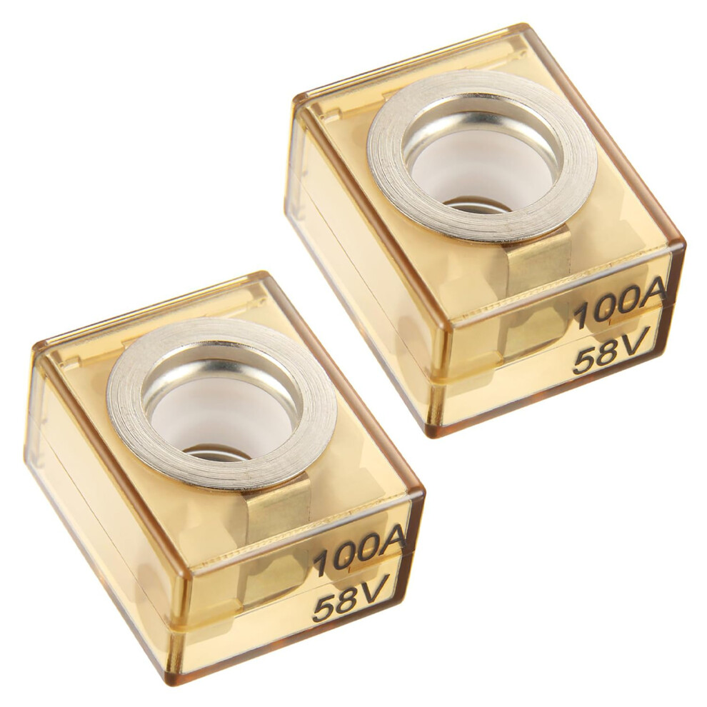 Terminal Fuse 100A Marine Battery Fuse 58V Dc Max Ip66 Waterproof For Autos Rvs Cranes Ships Pack Of 2 9187378331446