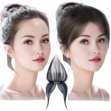 Clip In Human Hair Bangs with Invisible Hairline for Women, Natural Fringe Hairpiece Black 12cm