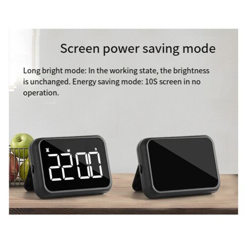 Timer for Kids, Kitchen Timers, Digital Timer for Cooking, Magnetic Countdown Timer for Exercise, Study, Oven Black 2