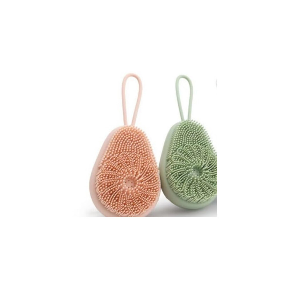 Silicone Bath Brush Body Scrubber with Lotion Dispenser, Gentle Massage for Body and Face, 2PCS