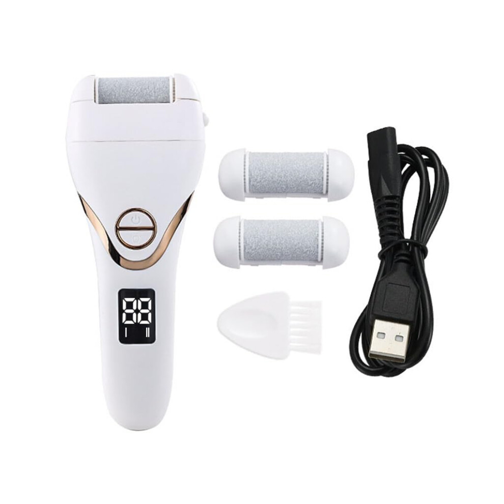 Electric Foot Callus Remover with Dual Speed Quartz Grinder for Heel Care, Rechargeable