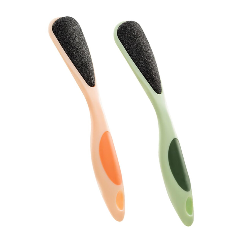 DoubleSided Foot File With Long Handle TPR Material Callus Remover For Dead Skin