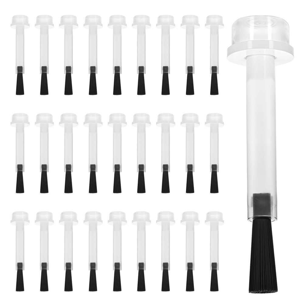 30pcs Nail Polish Brush Replacement Kit with Soft Nylon Bristles for DIY Nail Art Salon