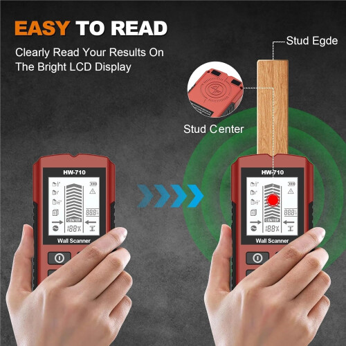 Stud Detector 5In1 MultiFunction Stud Locator With HD LCD Display Wall Metal Detector 2