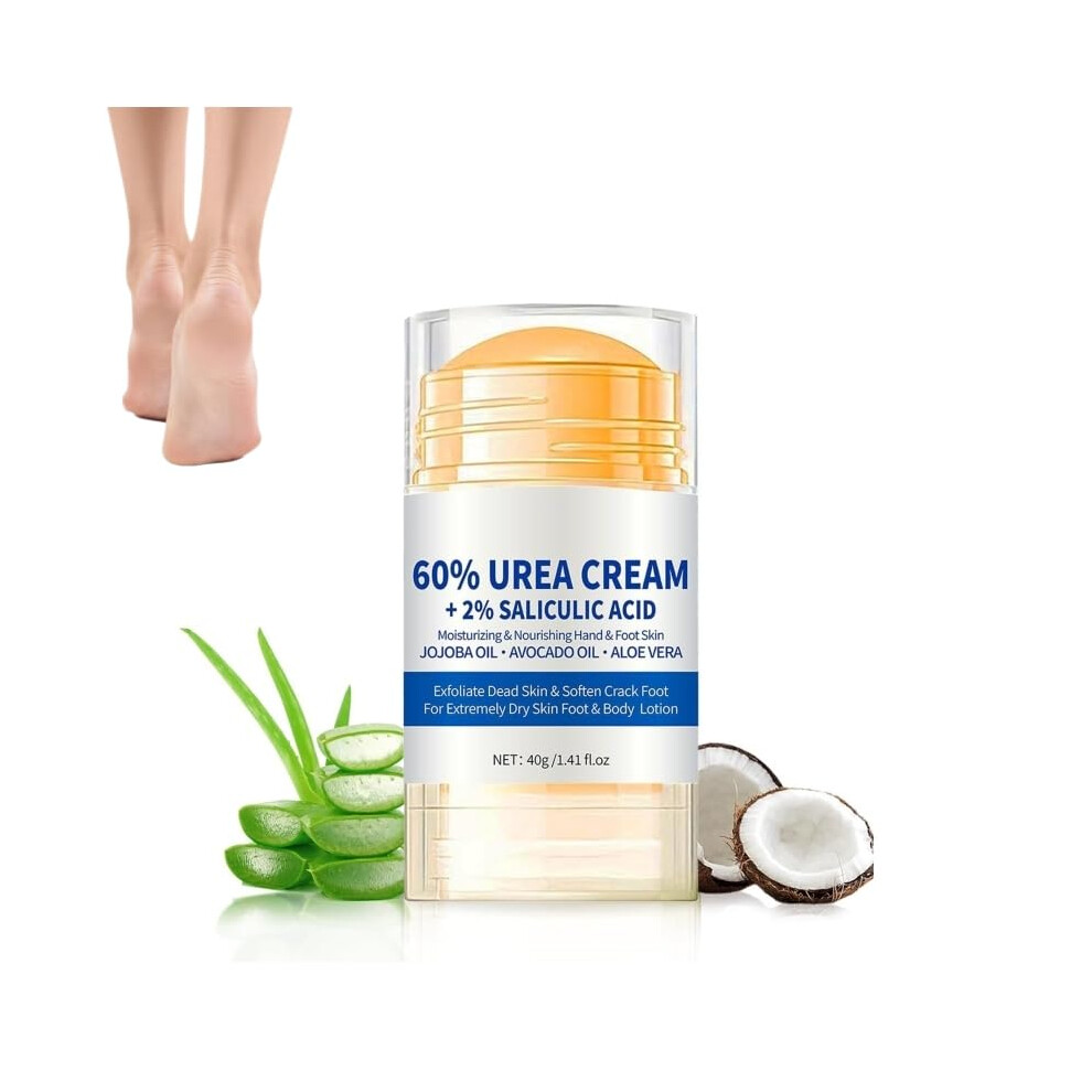 Cream Urea Foot 60% With Salicylic Acid For Dry Cracked Heels, Callus Remover Hydrating 40G
