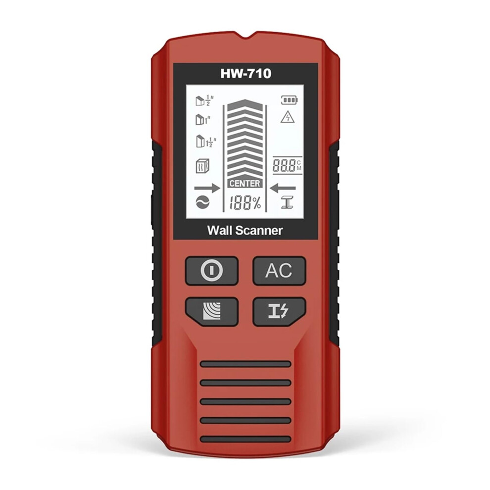 Stud Finder 6In1 Lcd Display Wall Scanner Wood Stud Finder Ac Live Wire Cable Metal Detector 9187378331729