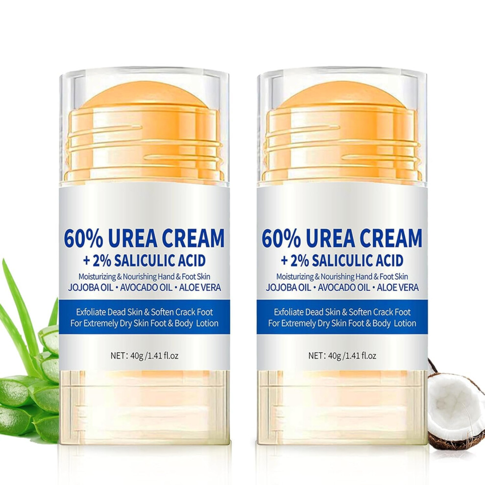 Cream Urea 60% With Salicylic Acid Foot For Dry Cracked Heels Callus Removal 40G 2Pcs