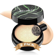 BB Cream and Cushion Foundation Set, Long Lasting Full Coverage, Moisturizing Lightweight Makeup 2PCS Natural