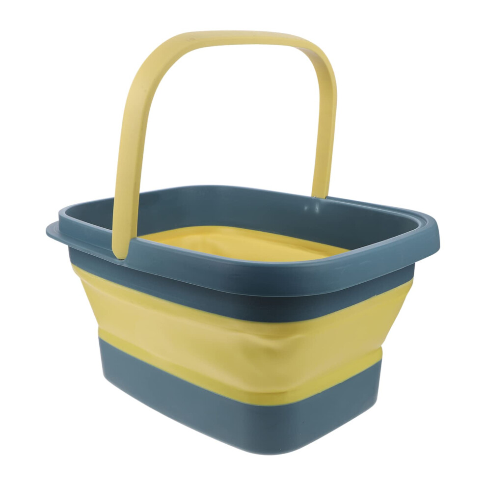 Collapsible Foot Soak Tub with Massage Base, Foldable Basin for Home and Travel Use