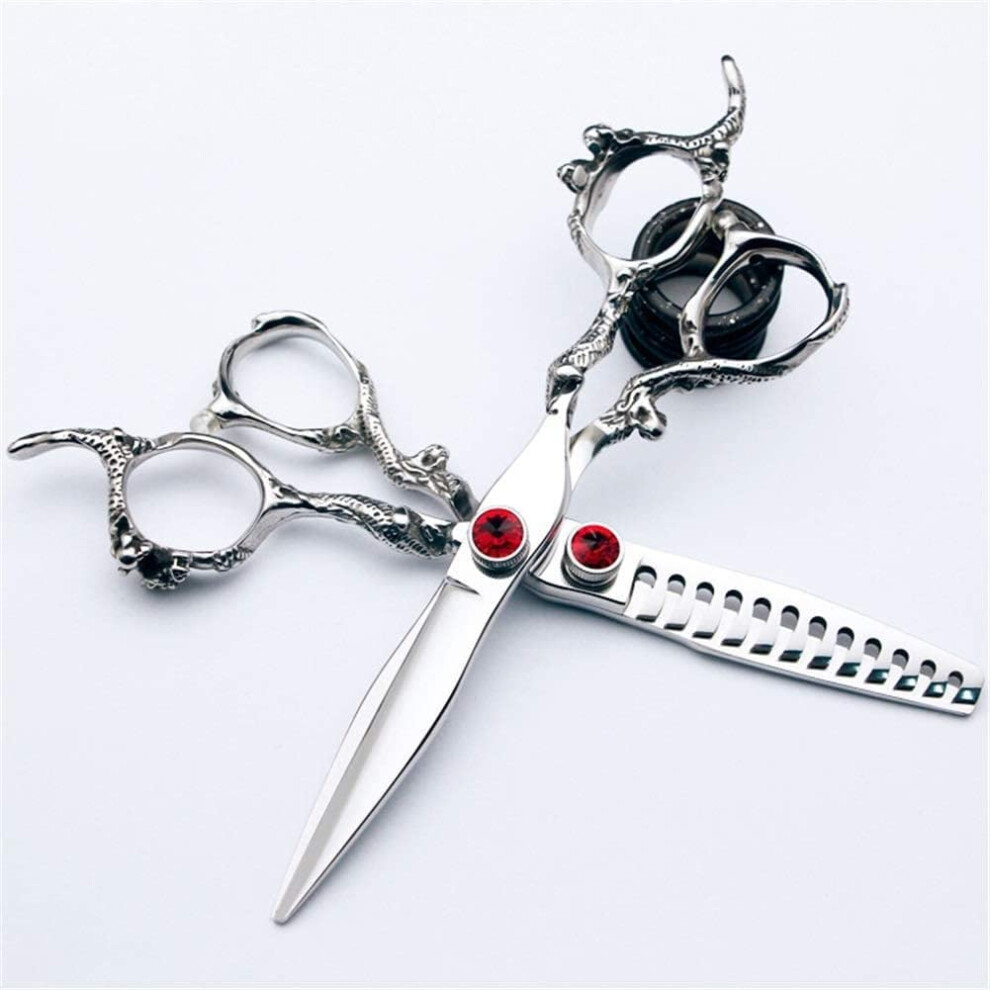 Professional 6 Inch Hairdressing Scissors Set, Ergonomic Barber Scissors 440C Steel for Salon and Home