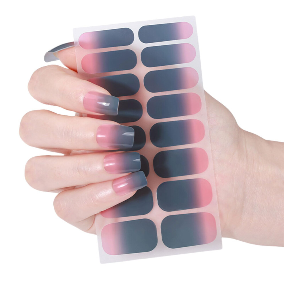 Cat's Eye Gel Nail Strips with Glittering Effect, LongLasting DIY Salon Quality Wraps