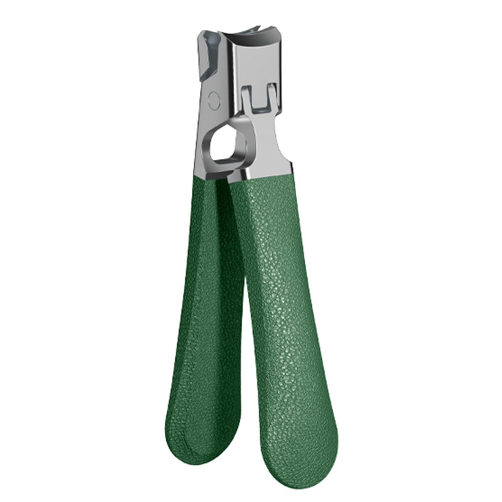 Green Nail Clippers Stainless Steel Wide Jaw Toenail Clippers For Thick Nails With Ergonomic Grip