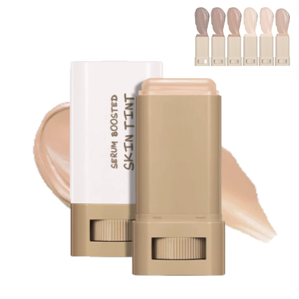 Foundation Stick with Hydrating Serum Infusion, Buildable Coverage Skin Tint Stick, Shade 04