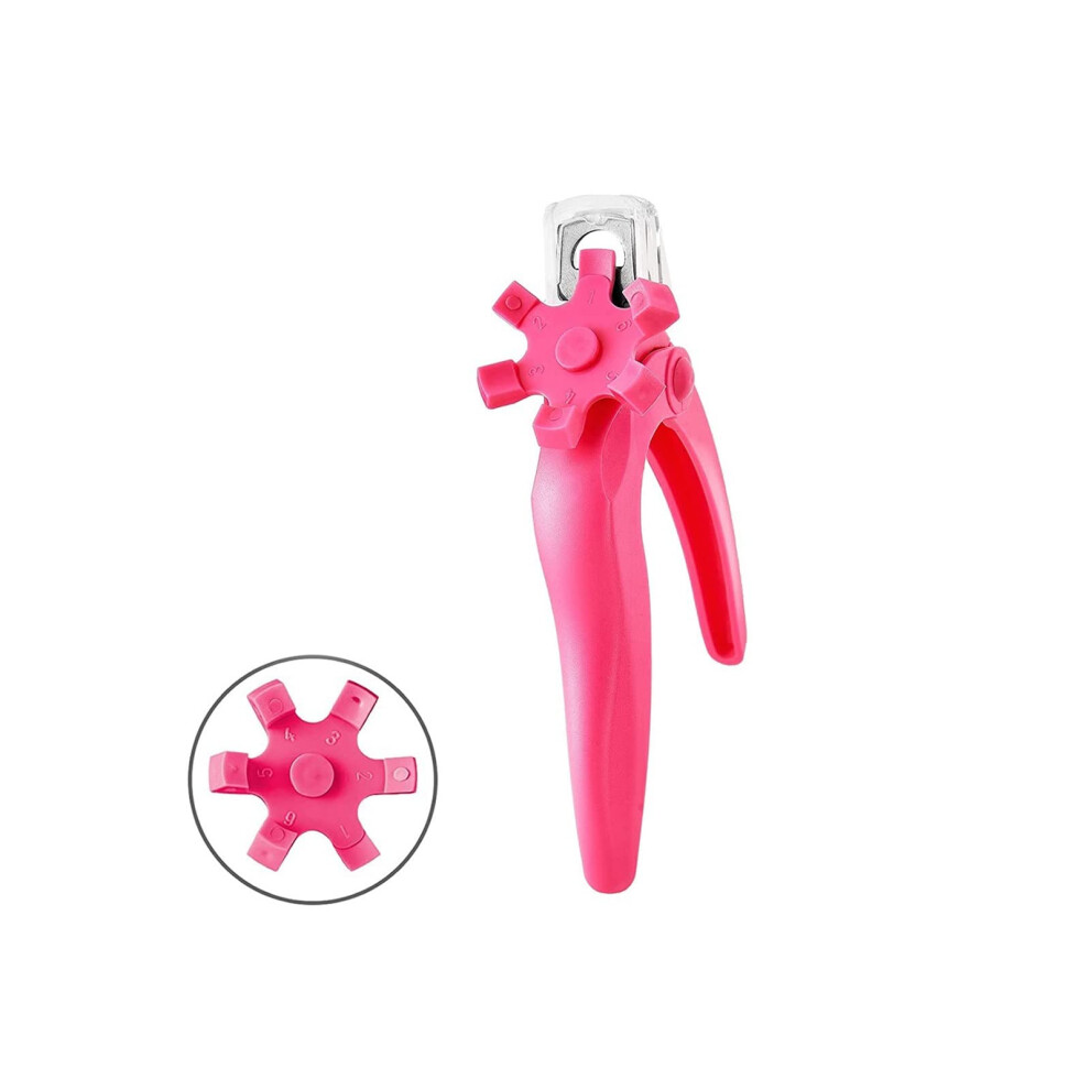 Red Professional Ushaped Nail Clipper With Precision Sharp Blades For Thick And Acrylic Nails, Rose