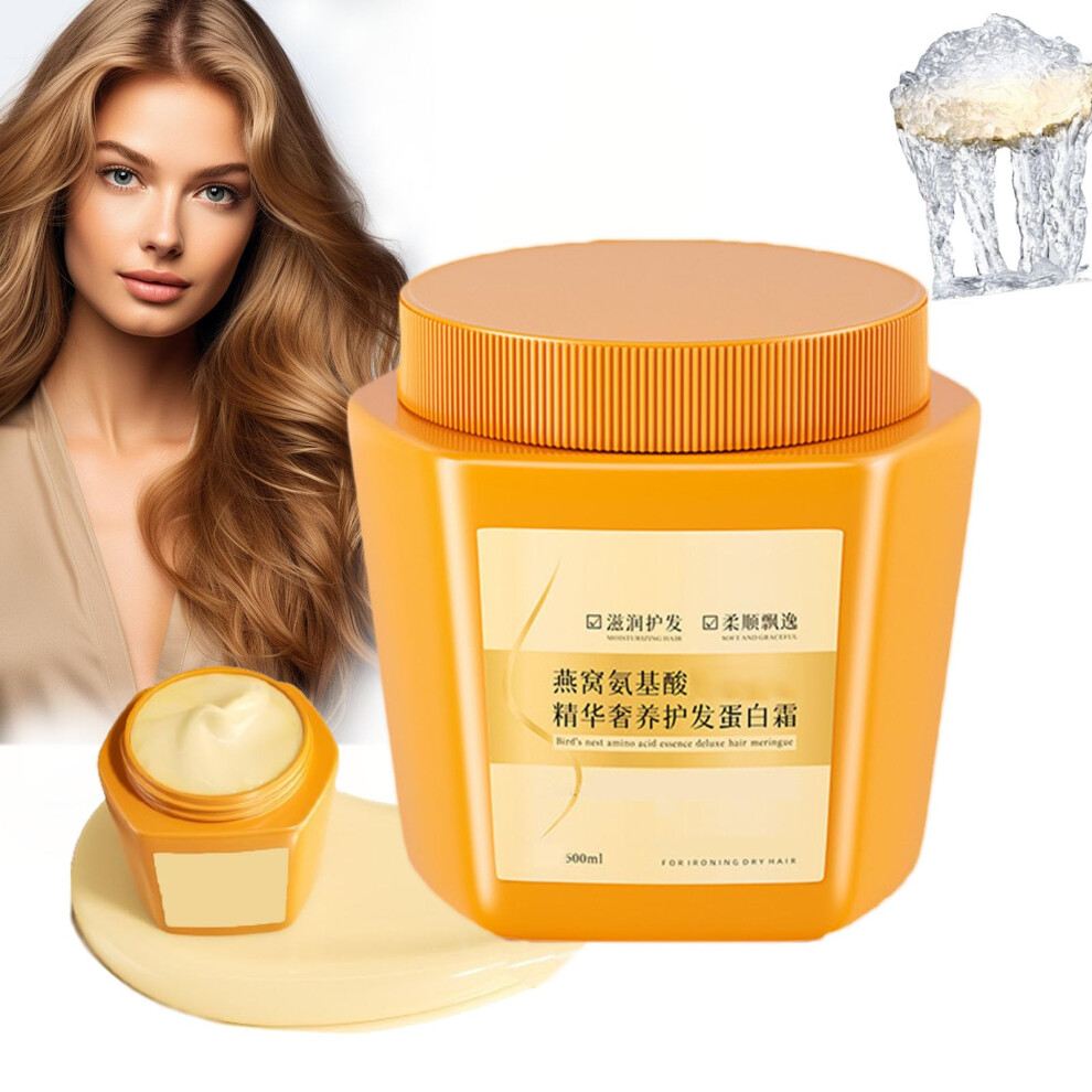 Cream Hair Protein Treatment With Amino Acid Hair Mask For Deep Hydration And 1Pcs