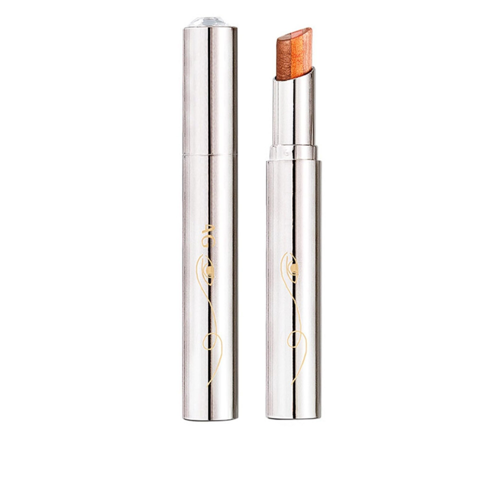 White Three Color Gradient Eyeshadow Stick With Pearl Shimmer, Earth Tones, Longlasting, #04