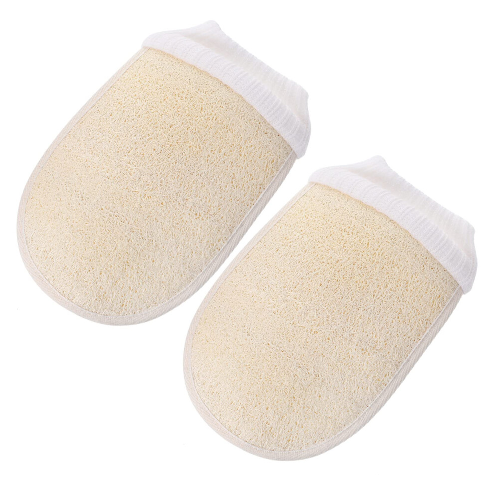 Exfoliating Bath Gloves 2pcs Loofah Body Scrubber Mitts for Deep Cleaning and Full Body Shower Care