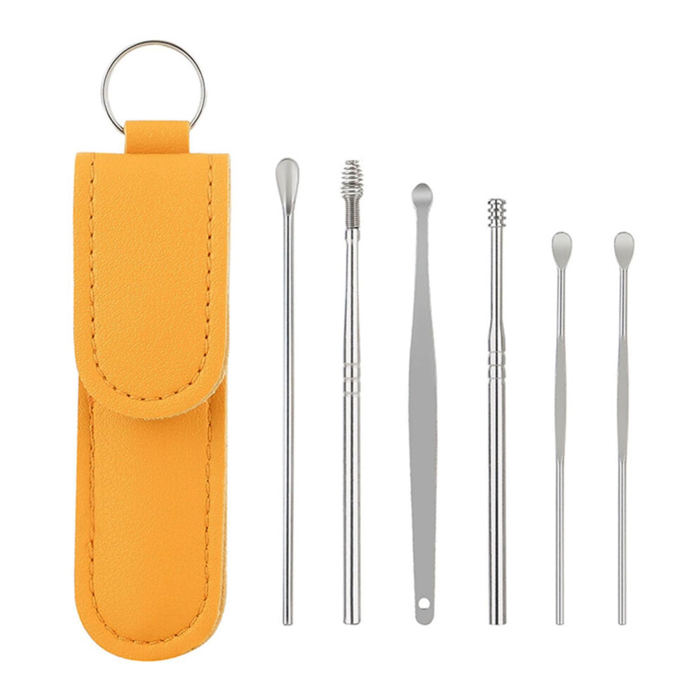 Ear Wax Removal Tool Set with Innovative Spring Ear Spoon, Stainless Steel Earwax Cleaner Kit