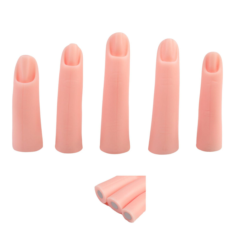 Silicone Magnetic Practice Finger for Nail Art with Realistic Surface and Reusable Design