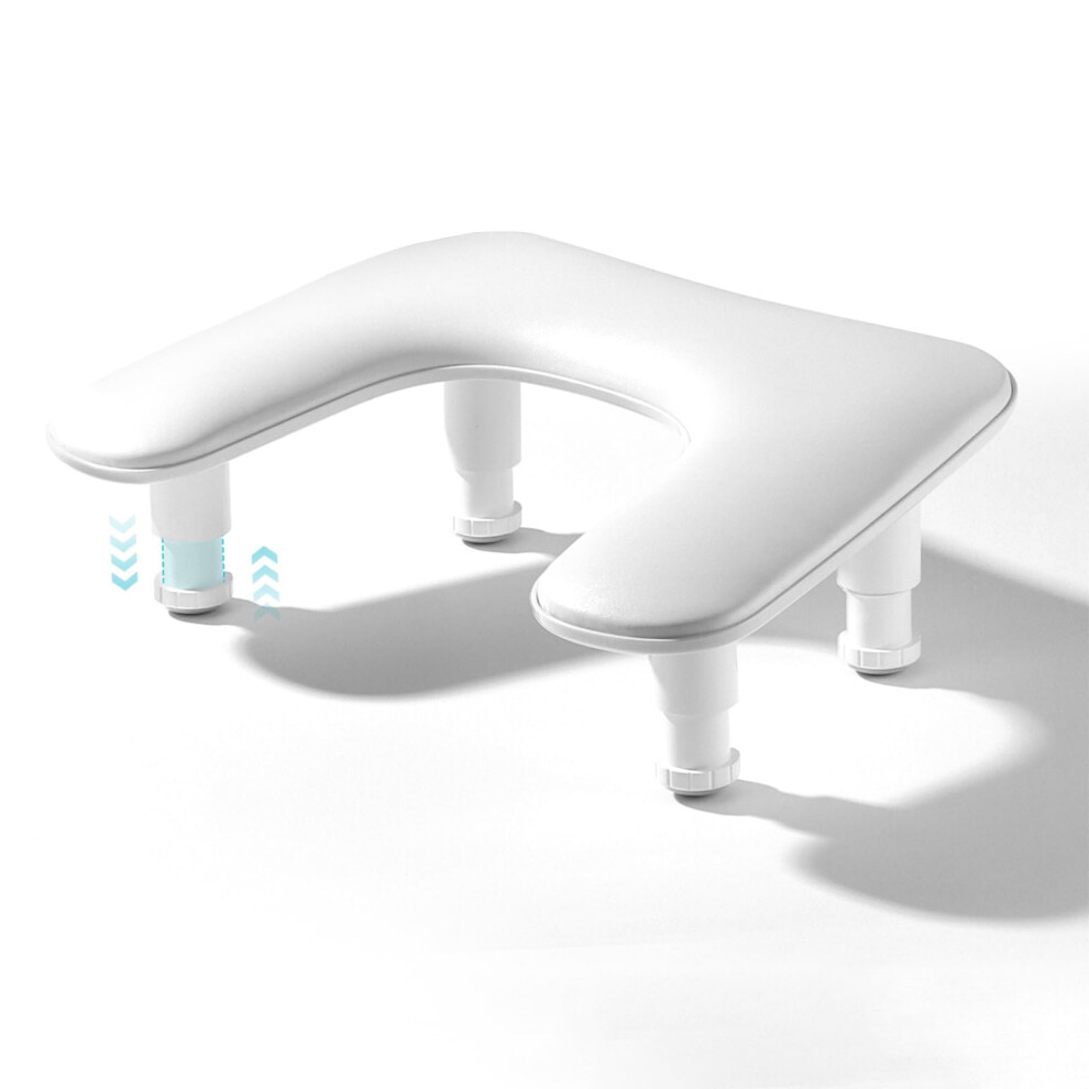 White Nail Arm Rest With Heightadjustable Ergonomic Support For Salon Manicure, Ushaped Pillow