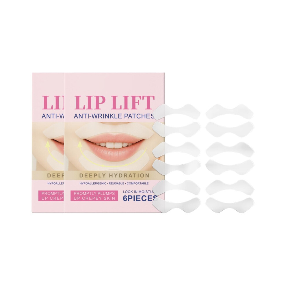 Lip Wrinkle Patches Silicone Reusable Overnight Smoothing for Smile Lines and Collagen Boosting 2PCS
