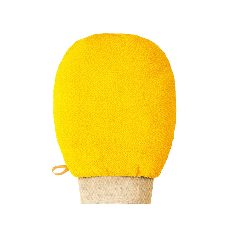 Yellow Exfoliating Glove For Dead Skin Removal, Korean Exfoliating Mitt For Smooth Radiant Skin,