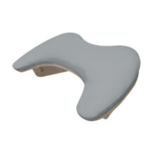 Arm Rest Cushion For Nails Wooden Stand U Shape Gray 38x26x13cm For Home Manicure And Nail Salon