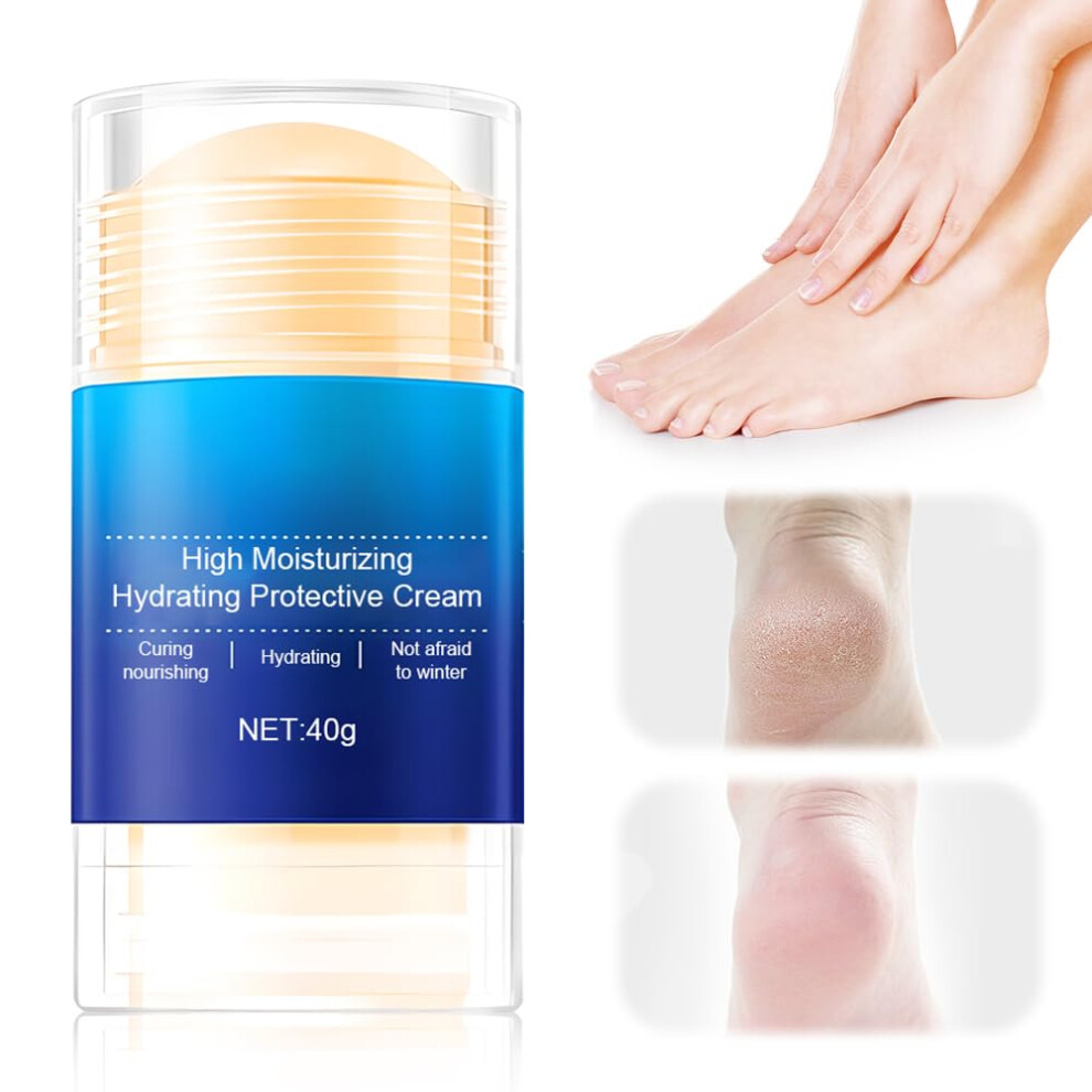 Cream/Blue Foot With Urea For Cracked Heels, Deep Hydration Balm Stick For Dry Skin, 40G