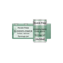 Fever-Tree Refreshingly Light Elderflower Tonic Water 8 x 150ml (Pack of 3, Total 24 Cans)