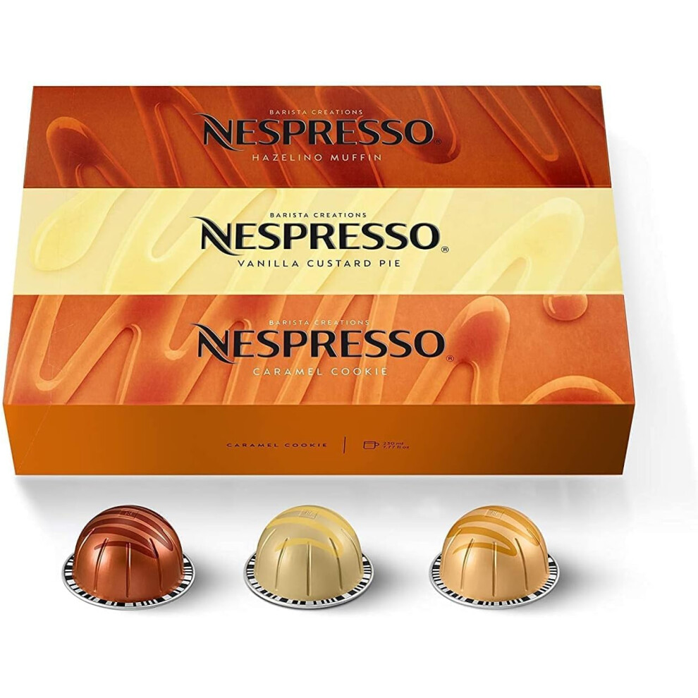 Nespresso 30 Capsules Vertuo Vanilla + Caramel + Hazelnut