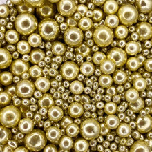 A Pinch Of - Pearls Mix - High Shine Metallic Gold Sprinkles for Cakes - 30g Edible Cake Decorations for Weddings - Shimmer Ball & Edible Pearls Cake