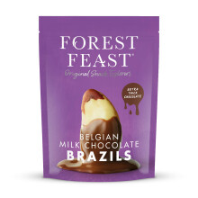 FOREST FEAST Belgian Milk Chocolate Brazil Nuts 1kg | Natural Gluten Free Snack Coated in Milk Chocolate, High Protein, Chocolate Covered Brazil Nuts