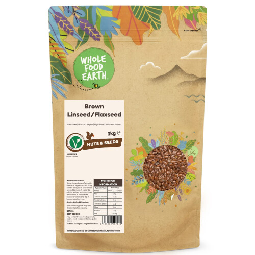 Whole Food Earth Brown Linseed/Flaxseed 3 kg