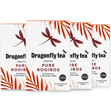 Dragonfly Rooibos Tea | Pack of 4 x 40 Organic Tea Bags (160 Teabags) | Naturally Sweet Herbal Tea Bags | Rooibos TeaBags | Caffeine-Free Tea | Biode