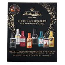 Anthon Berg 8 Chocolate Liqueurs, Famous Spirits with a Delicious Liquid Filling, 125 g (Pack of 1)