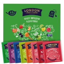 London Fruit & Herb Company Fruit Tea Selection Box and Gift Set. 80 Delicous Assorted Fruit Tea Bags, Always Naturally Caffeine-Free (8 Flavours, 80