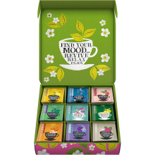 Clipper Tea Organic Herbal & Green Tea Selection Gift Box | Organic, Eco Friendly & Fair Trade | Assorted Individually Wrapped Tea Bags | 1 Sampler b