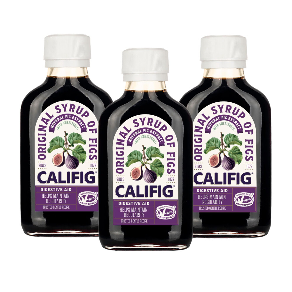 Califig Syrup Of Figs | 3 Pack | Natural Digestive Aid | Vegan | With Fig Extract | Helps Maintain Regularity | 3 X 100 Ml