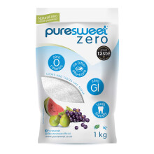 Puresweet Zero 100% Natural Zero Calorie Sweetener 1kg, No Bitter Aftertaste, Diabetic Friendly, Tooth Friendly, Vegan, Non GMO.