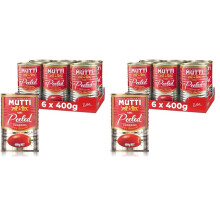 Mutti - Pelati Peeled Tomatoes, 400g, (Pack of 12)