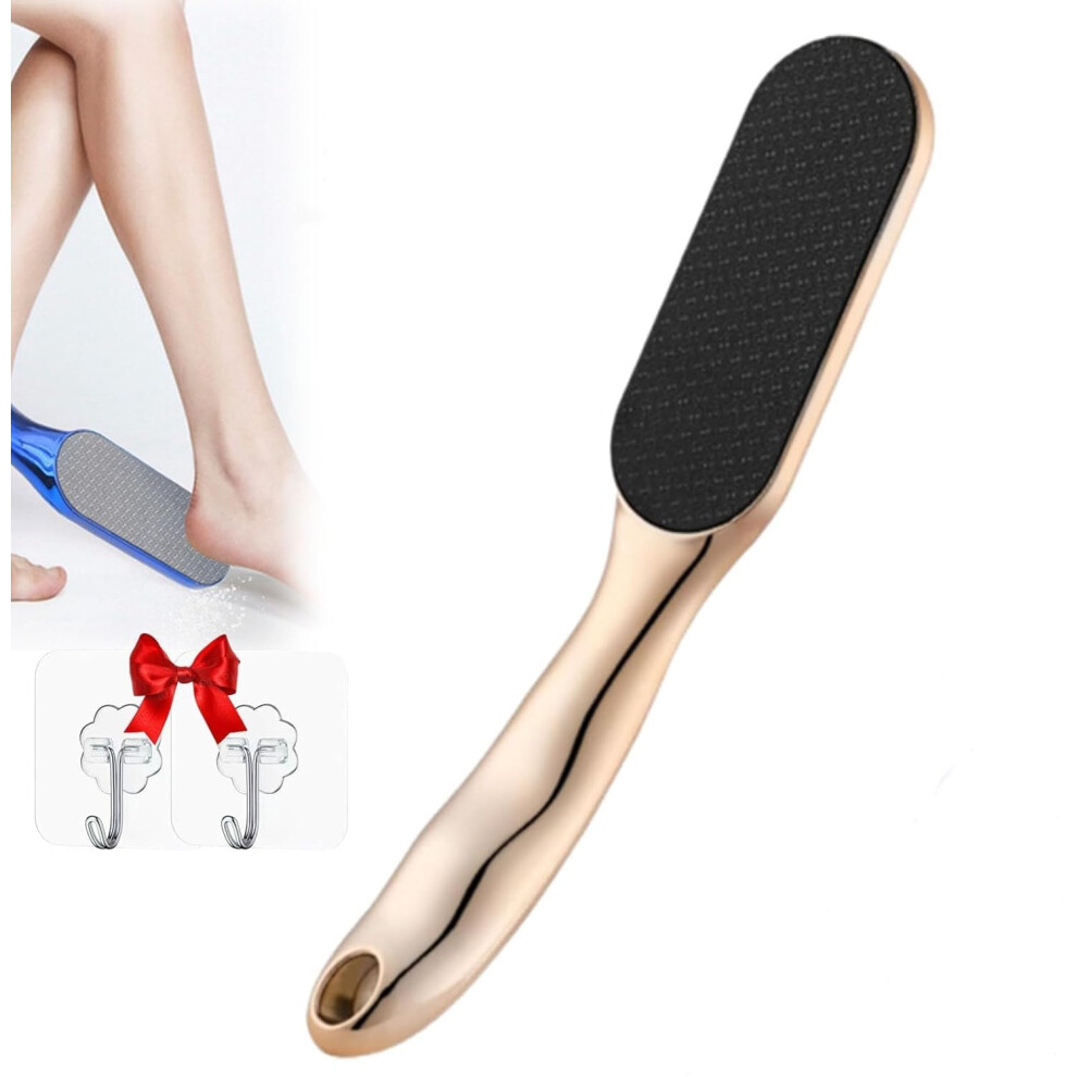 Nano Glass Foot File Callus Remover for Dead Skin, Ergonomic Grip, Wet Dry Use, 1pcs Gold