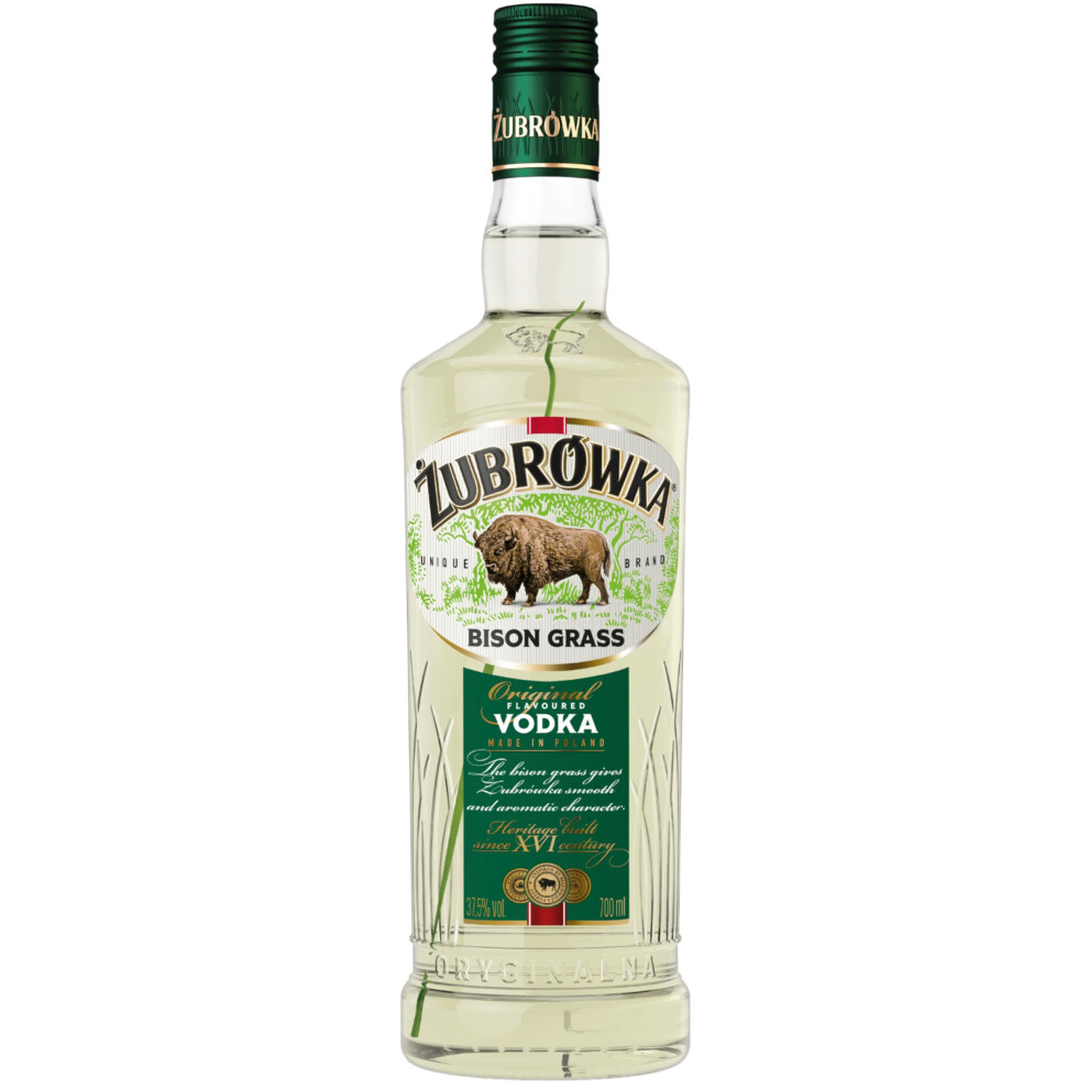 Zubrowka Żubrówka Bison Grass Vodka | 37.5% Abv | 70 Cl | Made In Poland | Herbal & Characterful Vodka | For Apple Zu & Espresso Martini