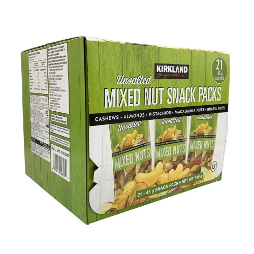 Kirkland Unsalted Mixed Nuts 1 Box (21packs - 45g) 2
