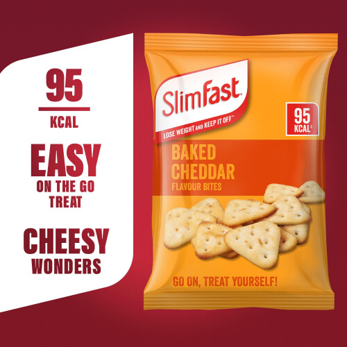 SlimFast SlimFast Cheddar Bites Snack Bag, Crunchy, Tasty 1